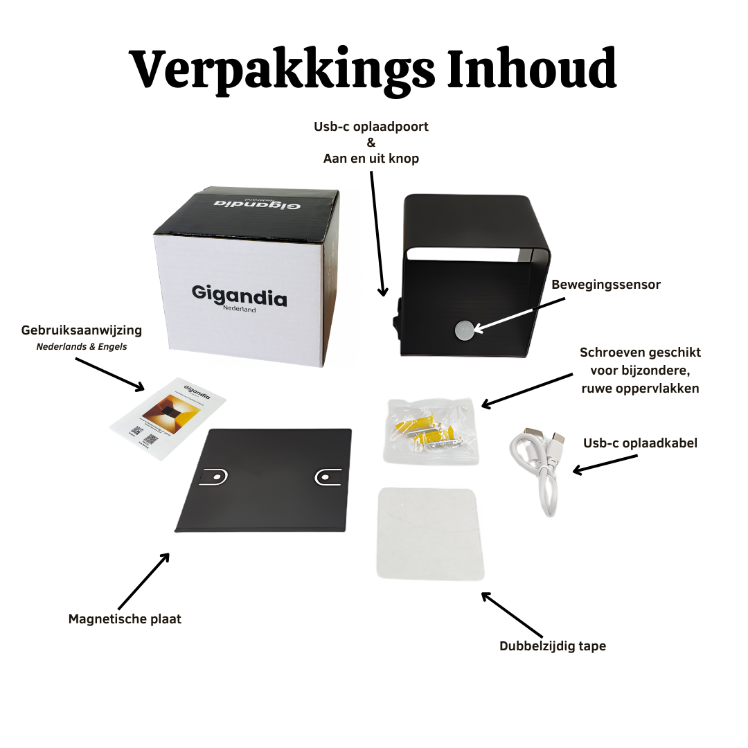 Draadloze RGB Wandlamp | Wit & Kleurenlicht | 60 Dagen