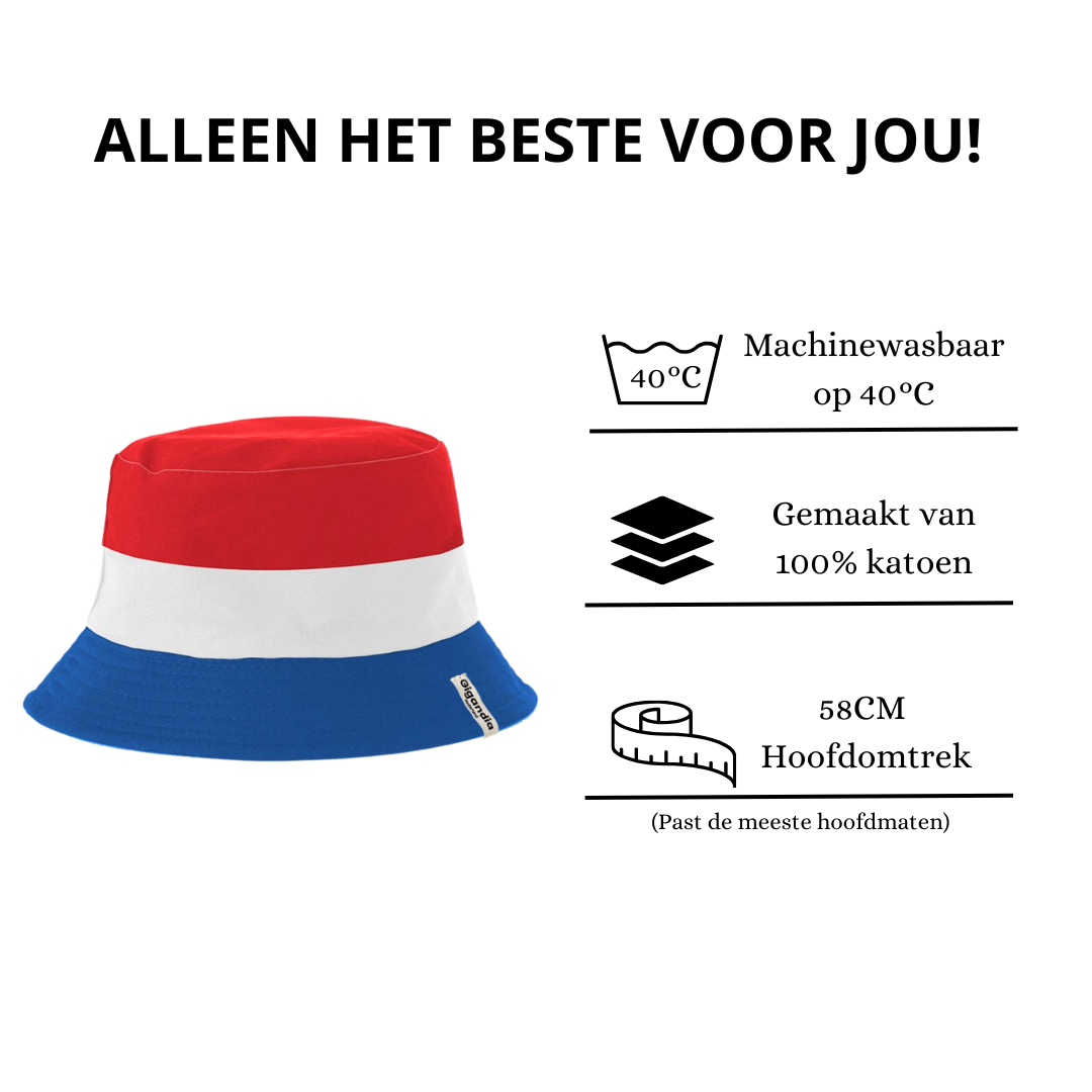 Twee zijdige Nederlandse Bucket Hat