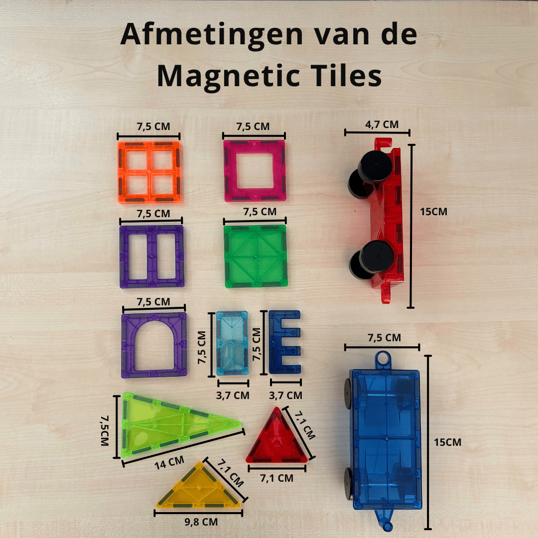 100 - delige Set Magnetische Tegels | Creatief & Educatief Speelgoed - van Gigandia | Gigandia