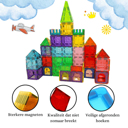 100 - delige Set Magnetische Tegels | Creatief & Educatief Speelgoed - van Gigandia | Gigandia