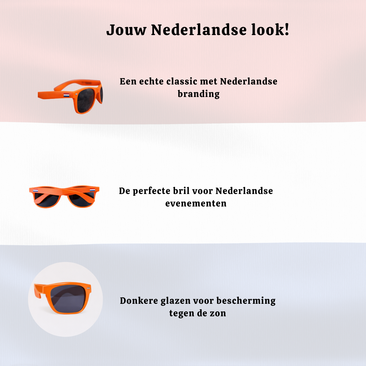 Oranje zonnebril