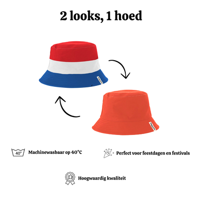 Twee zijdige Nederlandse Bucket Hat
