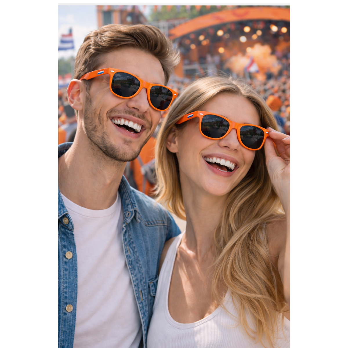 Oranje zonnebril
