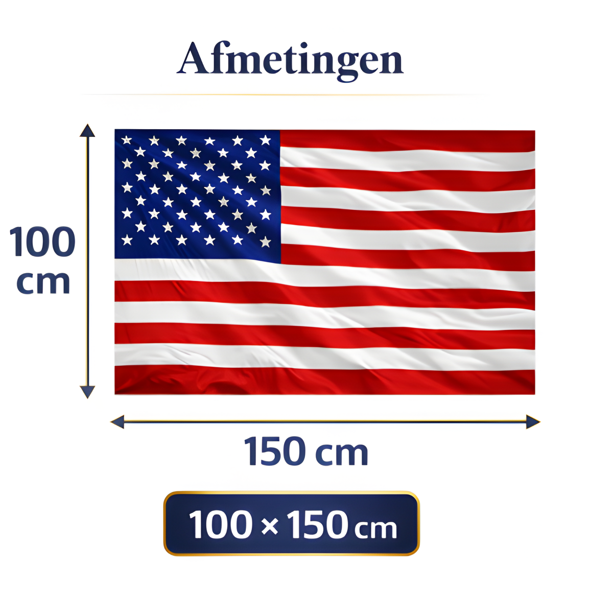 Amerikaanse Vlag 100x150 cm – USA Vlag Stars and Stripes – VS Vlag voor Buiten, Evenementen & Decoratie