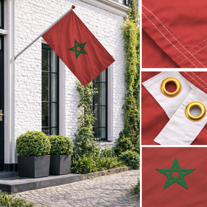 Marokkaanse Vlag 100x150 cm  – Supportersvlag voor WK, EK & Evenementen