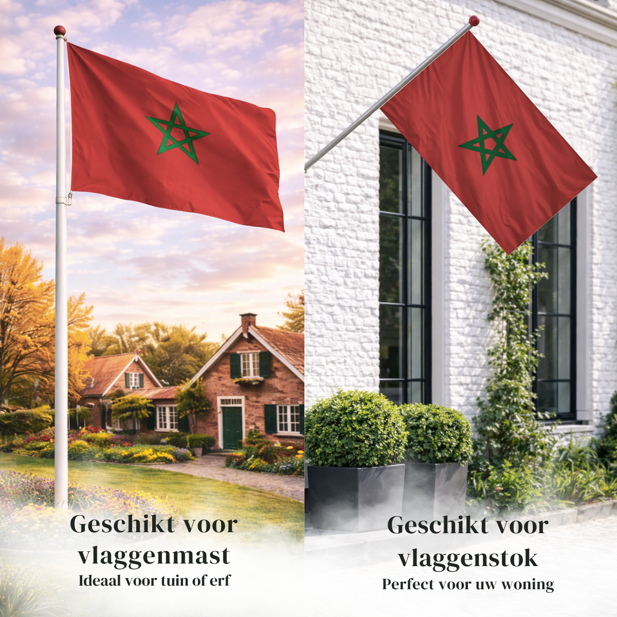 Marokkaanse Vlag 100x150 cm  – Supportersvlag voor WK, EK & Evenementen