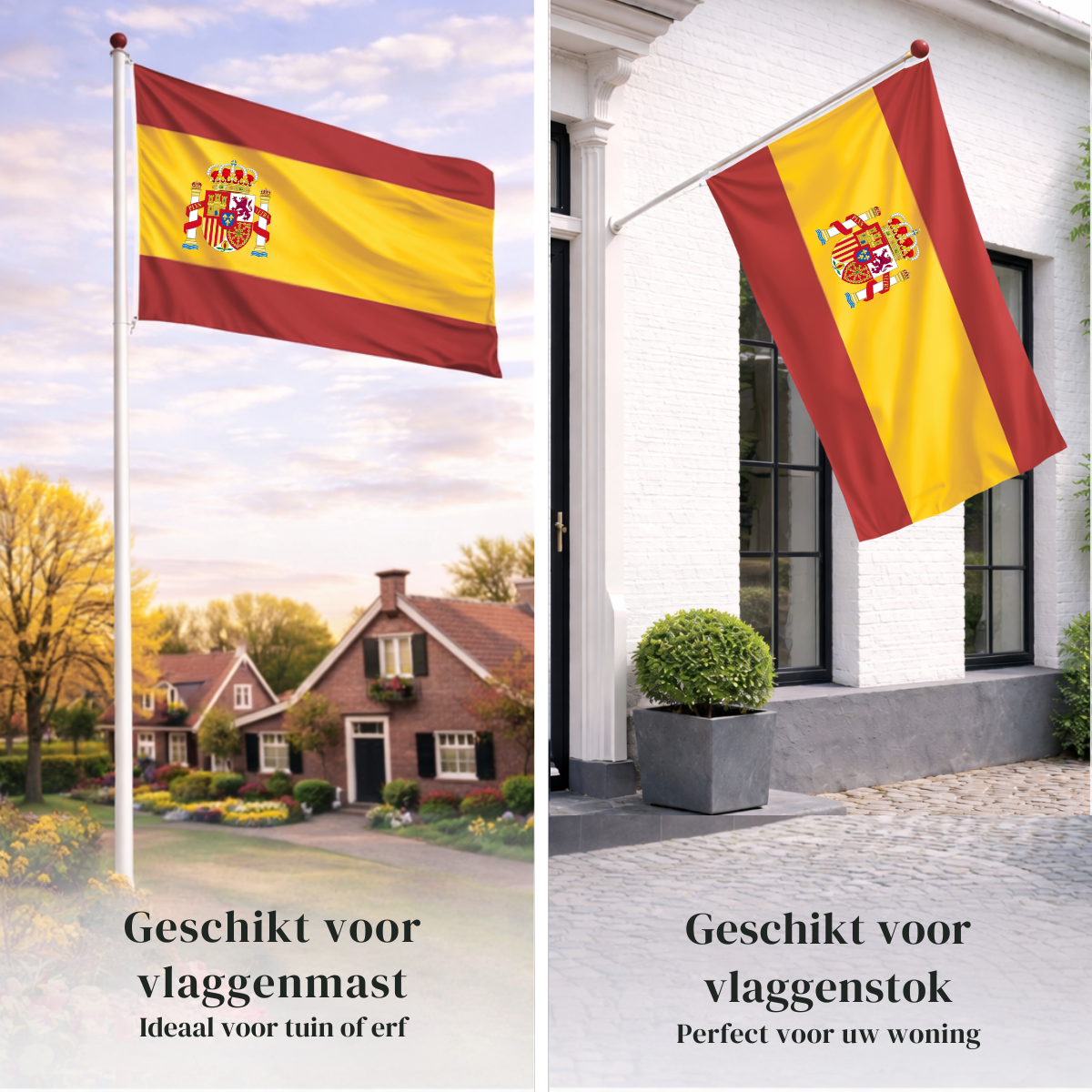 Spanje Vlag 100x150 cm – Spanje Vlag Rood Geel – Supportersvlag voor WK, EK, Voetbal & Evenementen