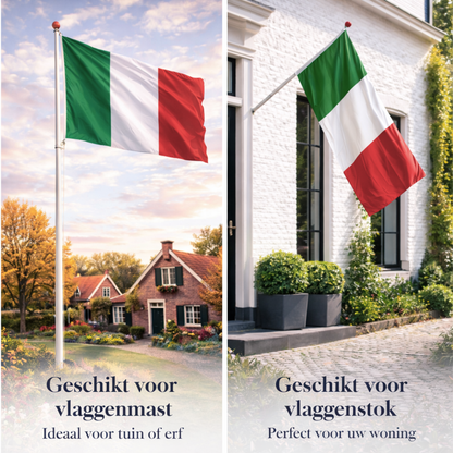 Italiaanse Vlag 100x150 cm – Italië Vlag Groen Wit Rood – Supportersvlag voor WK, EK, Voetbal & Evenementen