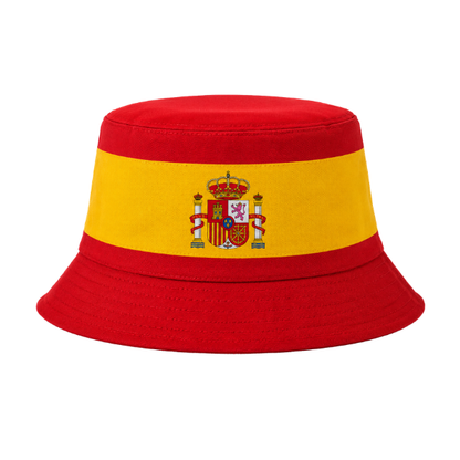 Spaanse bucket hat – Spanje supporter hoed rood geel – dubbelzijdig draagbaar