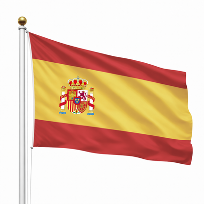 Spanje Vlag 100x150 cm – Spanje Vlag Rood Geel – Supportersvlag voor WK, EK, Voetbal & Evenementen