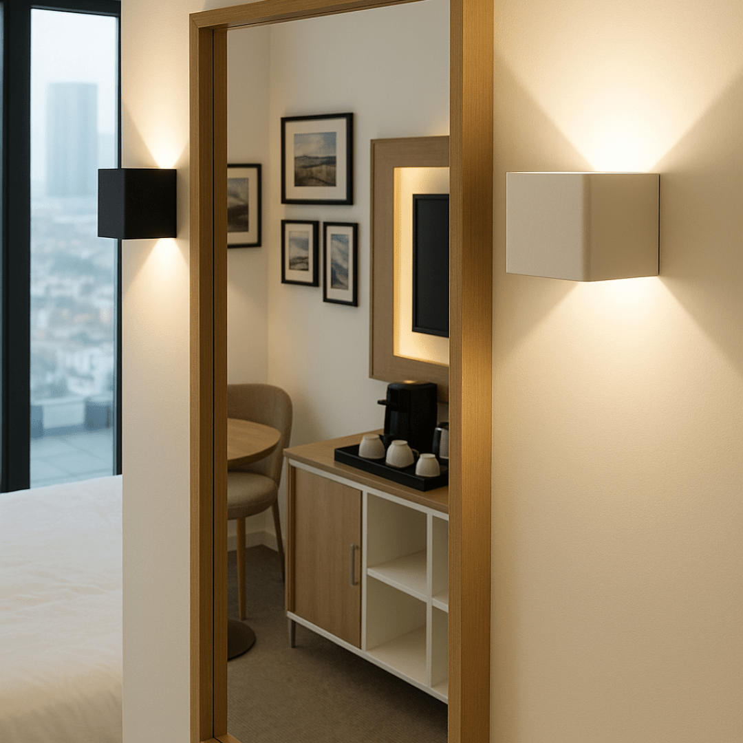 Draadloze binnen wandlamp met bewegingssensor – zonder boren - Zwart - van Gigandia | Gigandia