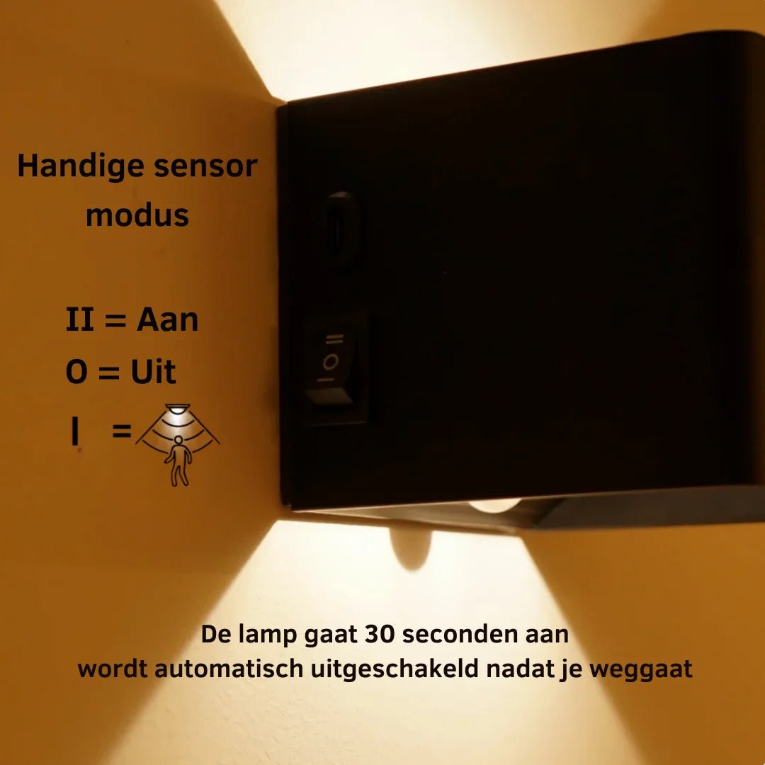 Draadloze RGB Binnen Wandlamp met Bewegingssensor & Dimbaar Licht - Oplaadbaar (60 Dagen Batterijduur) - van Gigandia | Gigandia