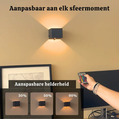 Draadloze RGB Binnen Wandlamp met Bewegingssensor & Dimbaar Licht - Oplaadbaar (60 Dagen Batterijduur) - van Gigandia | Gigandia